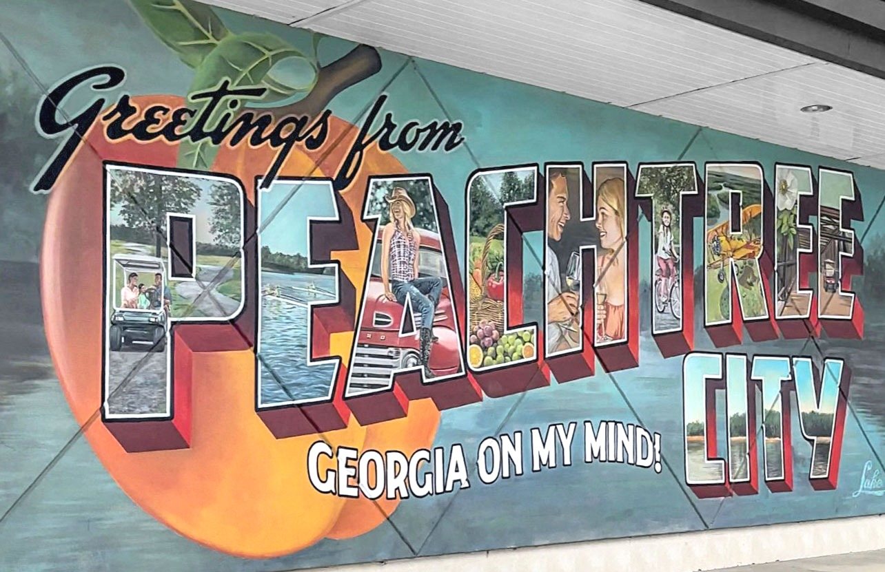 Greetings from Peachtree City mural